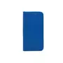 amahousse Housse bleue iPhone 5 5S SE2016 folio texturé et fermeture aimantée