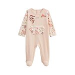 Petit Béguin Pyjama bébé en velours Manouk. Coloris disponibles : Rose