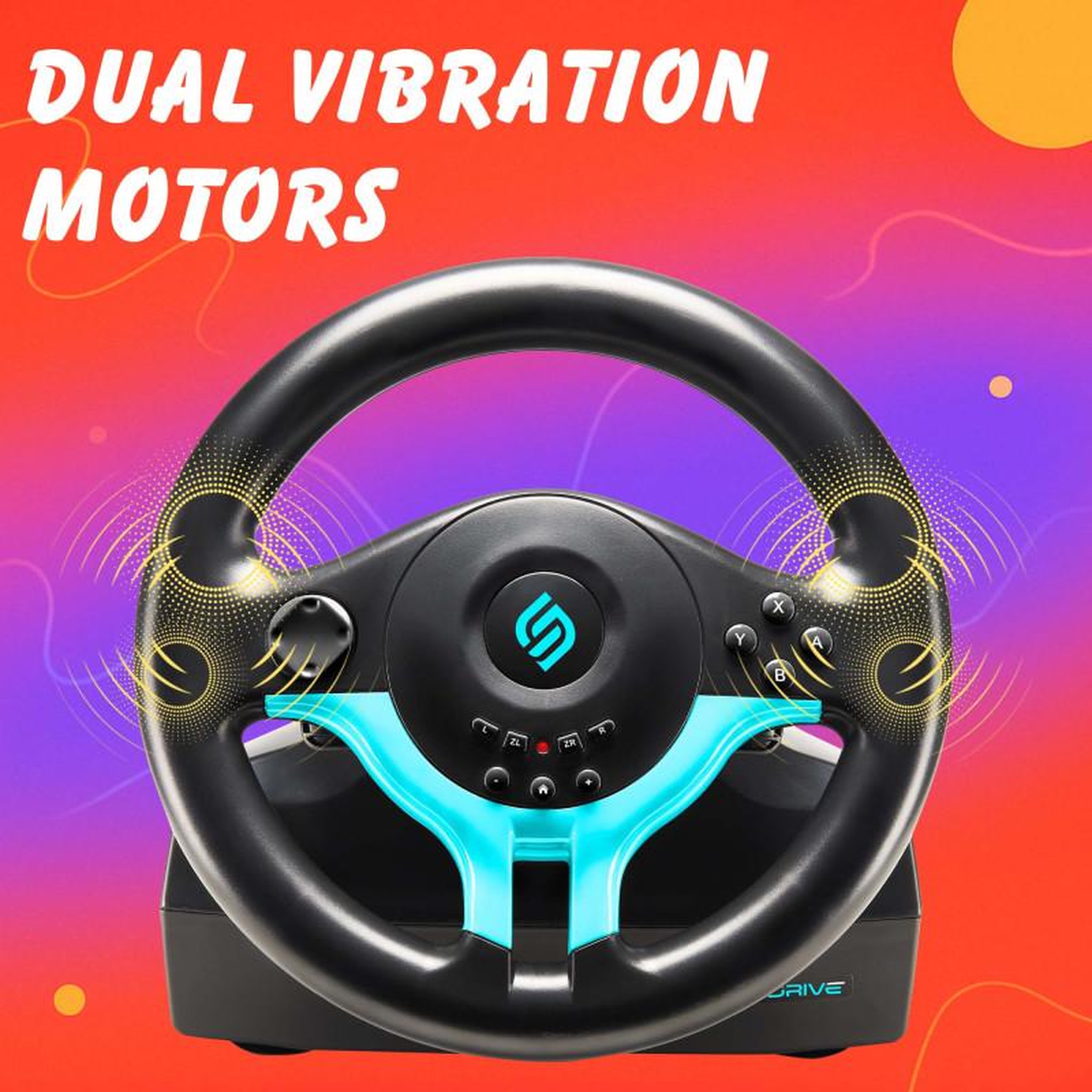 Voir la diapositive 5 : Subsonic Subsonic - volant superdrive sv250-s - volant de course switch 2 / switch. Rotation à 180 , avec pédales et palettes au volant - blue edition