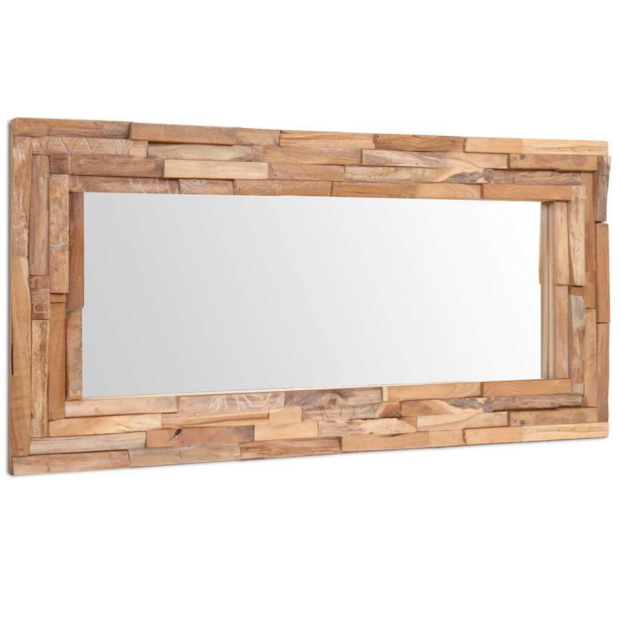 Voir la diapositive 3 : VIDAXL Miroir decoratif teck 120x60 cm rectangulaire