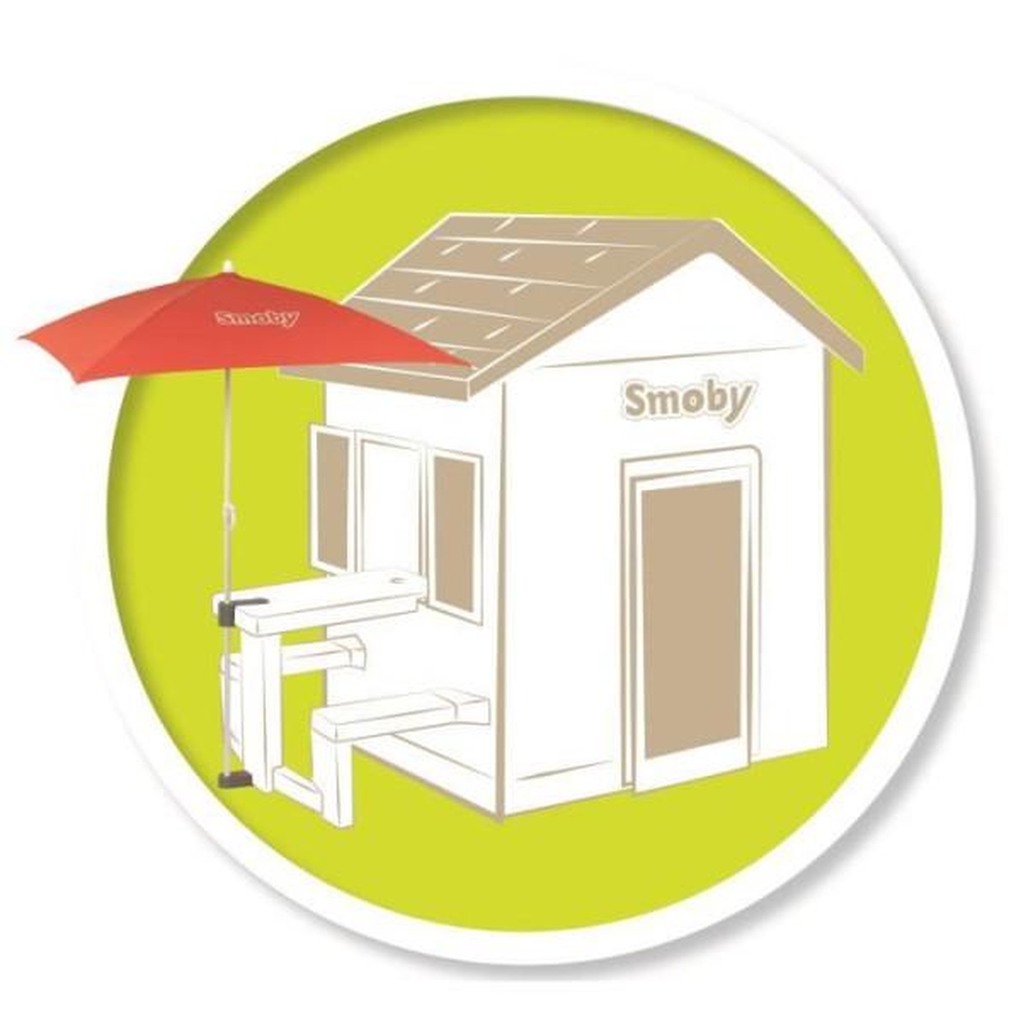 Voir la diapositive 3 : SMOBY Smoby - Parasol pour tables pique-nique - 80 x 90 cm - Rouge