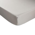 DODO Drap housse Percale de coton thermorégulée Gris clair. Coloris disponibles : Gris