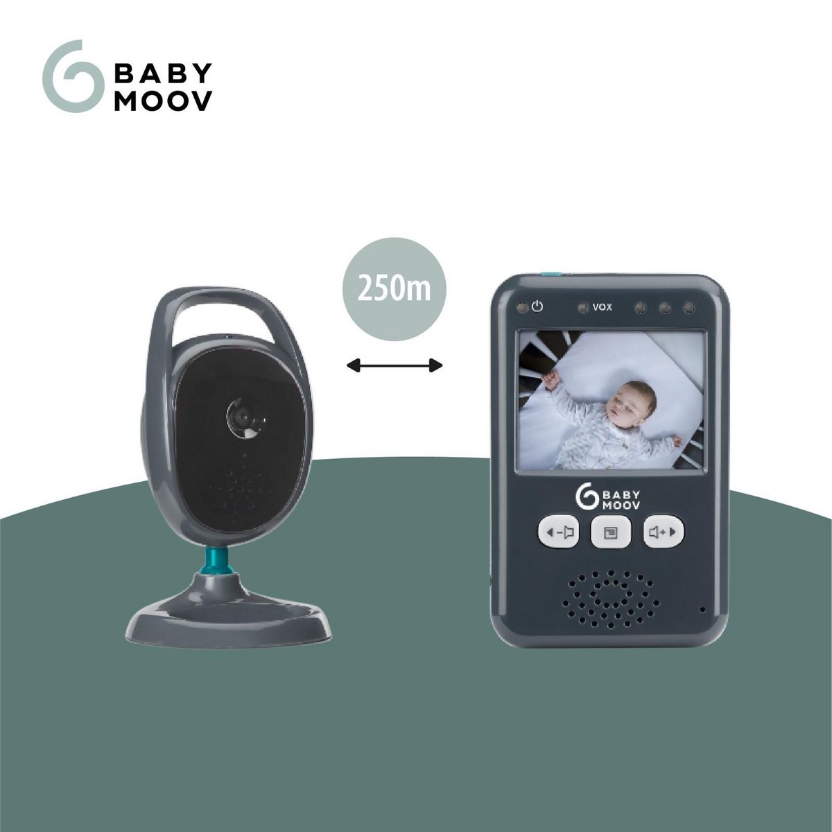 BABYMOOV Babyphone vidéo Essential Babymoov - portée 250m - longue autonomie