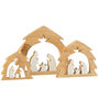 Voir la diapositive 2 : Paris Prix Crèche Sapin en Bois  Ajourée  27cm Blanc & Naturel