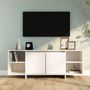 Voir la diapositive 3 : VIDAXL Meuble TV blanc 130x35x50 cm bois d'ingenierie