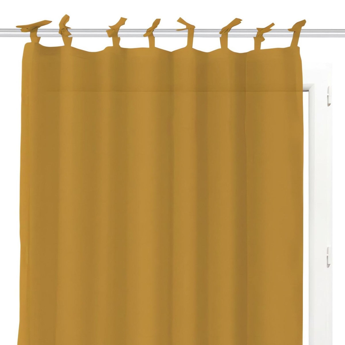 SOLEIL D'OCRE Voile à nouettes en coton 135x250 cm PANAMA jaune, par Soleil d'Ocre