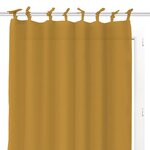 SOLEIL D'OCRE Voile à nouettes en coton 135x250 cm PANAMA jaune, par Soleil d'Ocre