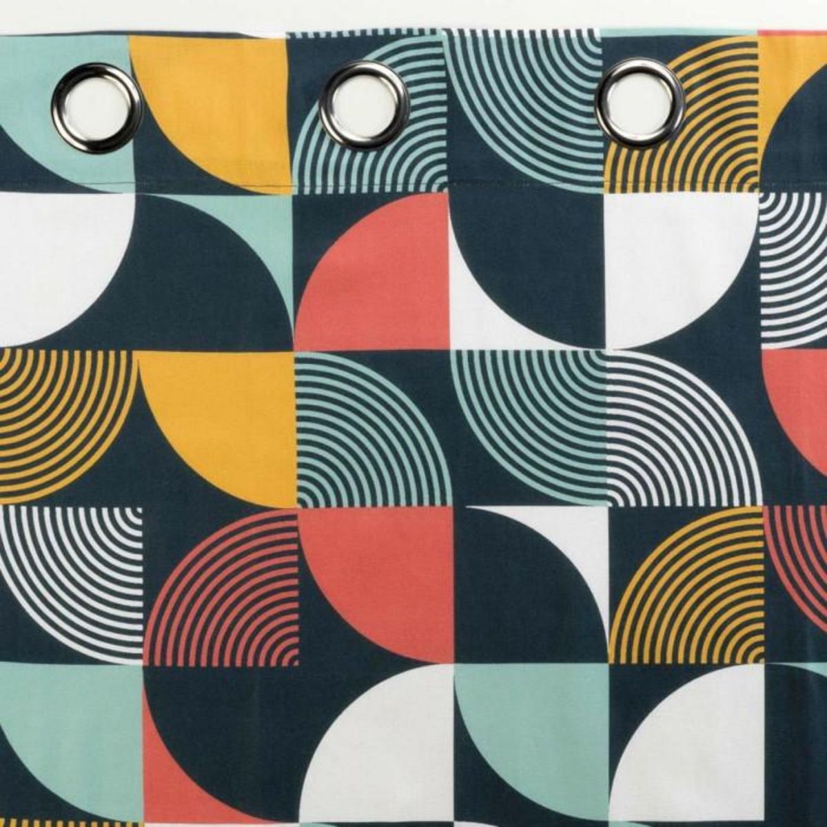 Paris Prix Rideau à Œillets Imprimé  Rythmo  140x240cm Orange