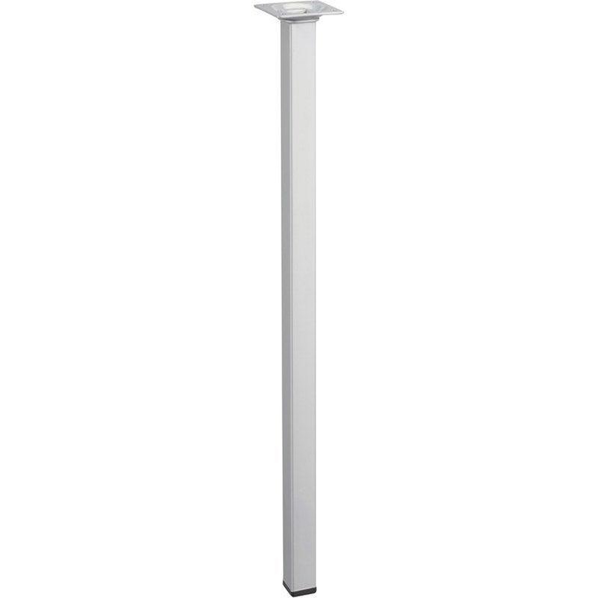 CENTRALE BRICO Pied de table basse carré fixe acier époxy gris, 40 cm