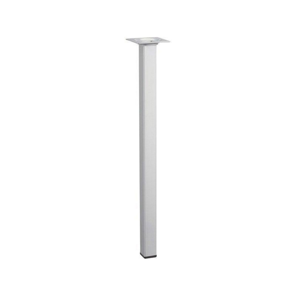 CENTRALE BRICO Pied de table basse carré fixe acier époxy gris, 40 cm
