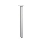 CENTRALE BRICO Pied de table basse carré fixe acier époxy gris, 40 cm