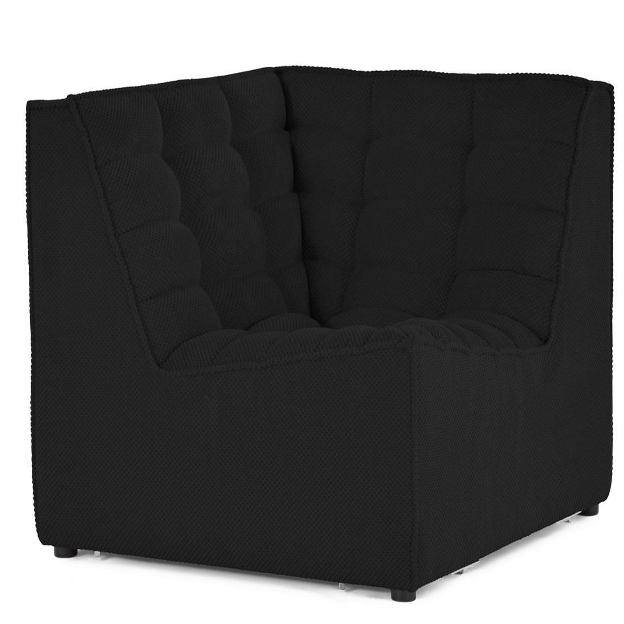 Voir la diapositive 1 : BEST MOBILIER Ellie - module d'angle en velours texturé