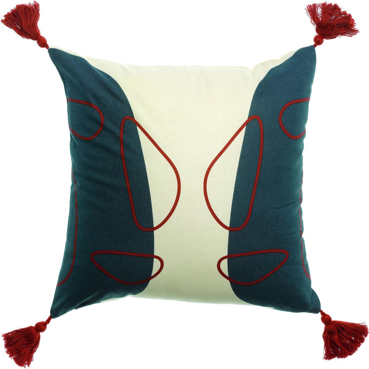 Les Ateliers du Linge Coussin imprimé en polycoton kilima