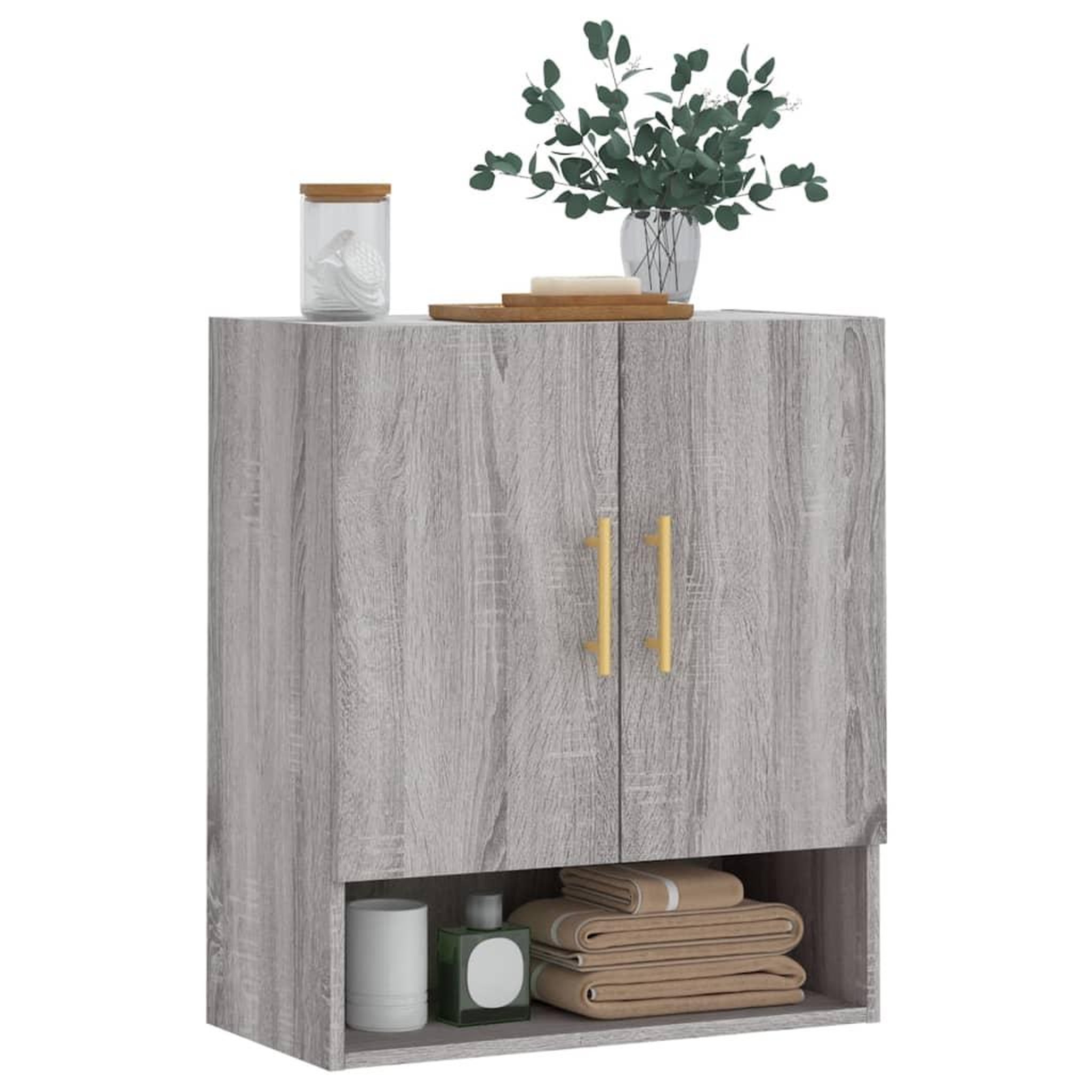 Voir la diapositive 3 : VIDAXL Armoire murale sonoma gris 60x31x70 cm bois d'ingenierie