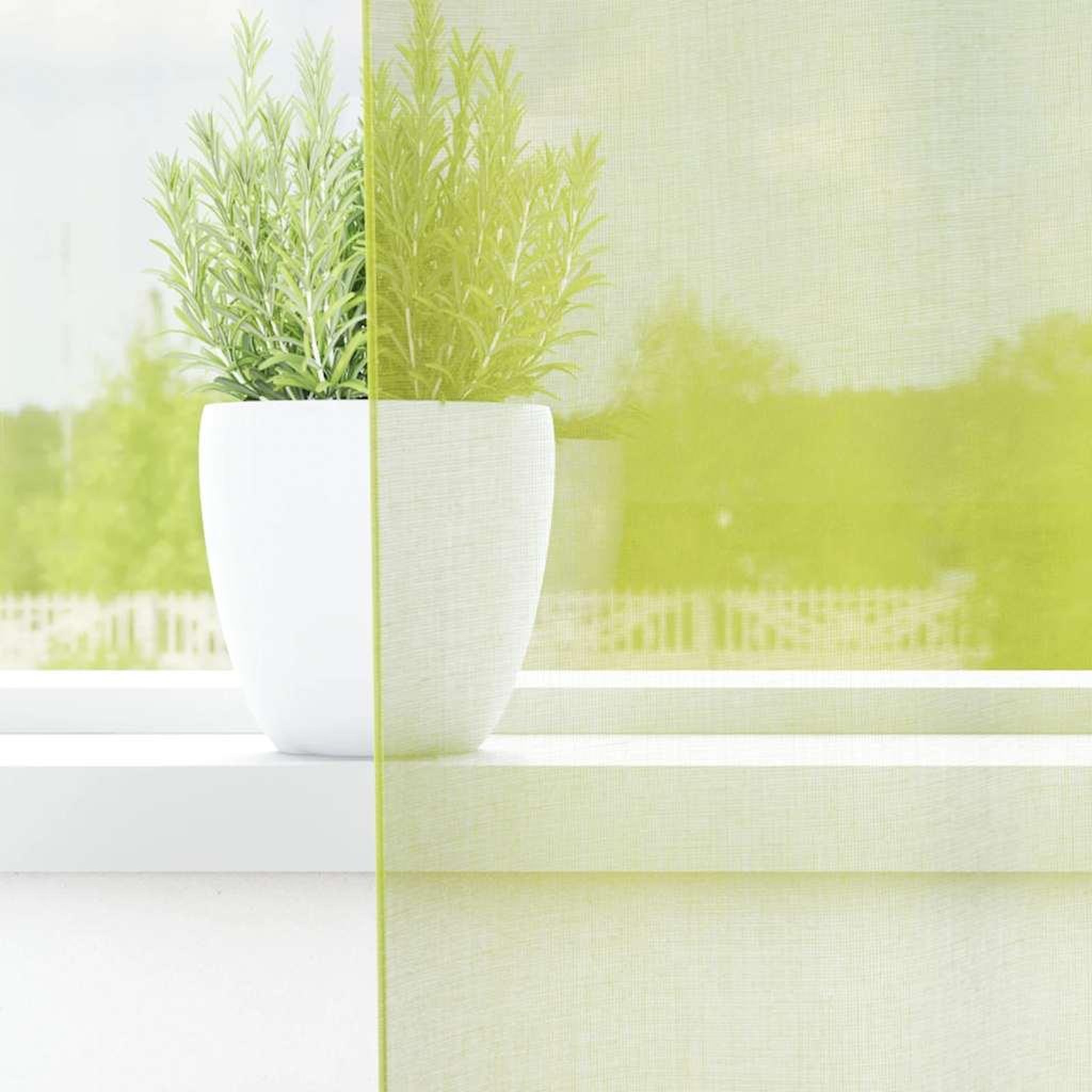 Voir la diapositive 3 : VIDAXL Rideaux en voile avec œillets 2 pcs vert pomme 140x225 cm