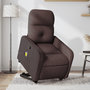 Voir la diapositive 1 : VIDAXL Fauteuil inclinable de massage Marron fonce Tissu