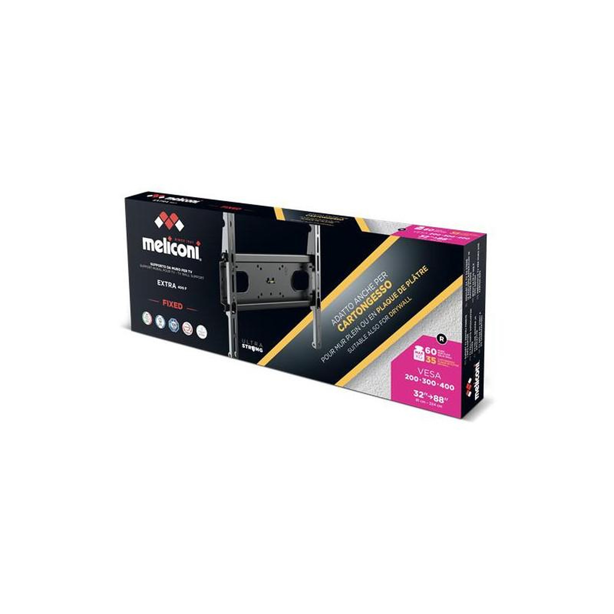 Voir la diapositive 5 : Meliconi SUPPORTS MURAUX TV - GAMMES TRANVERSES MELICONI - EXTRA400FCG