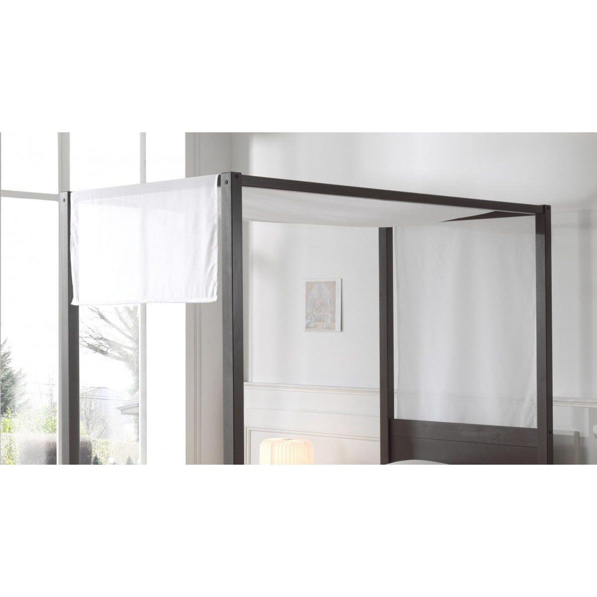 Voir la diapositive 5 : Paris Prix Lit enfant à baldaquin & voile  pino  90x200cm blanc