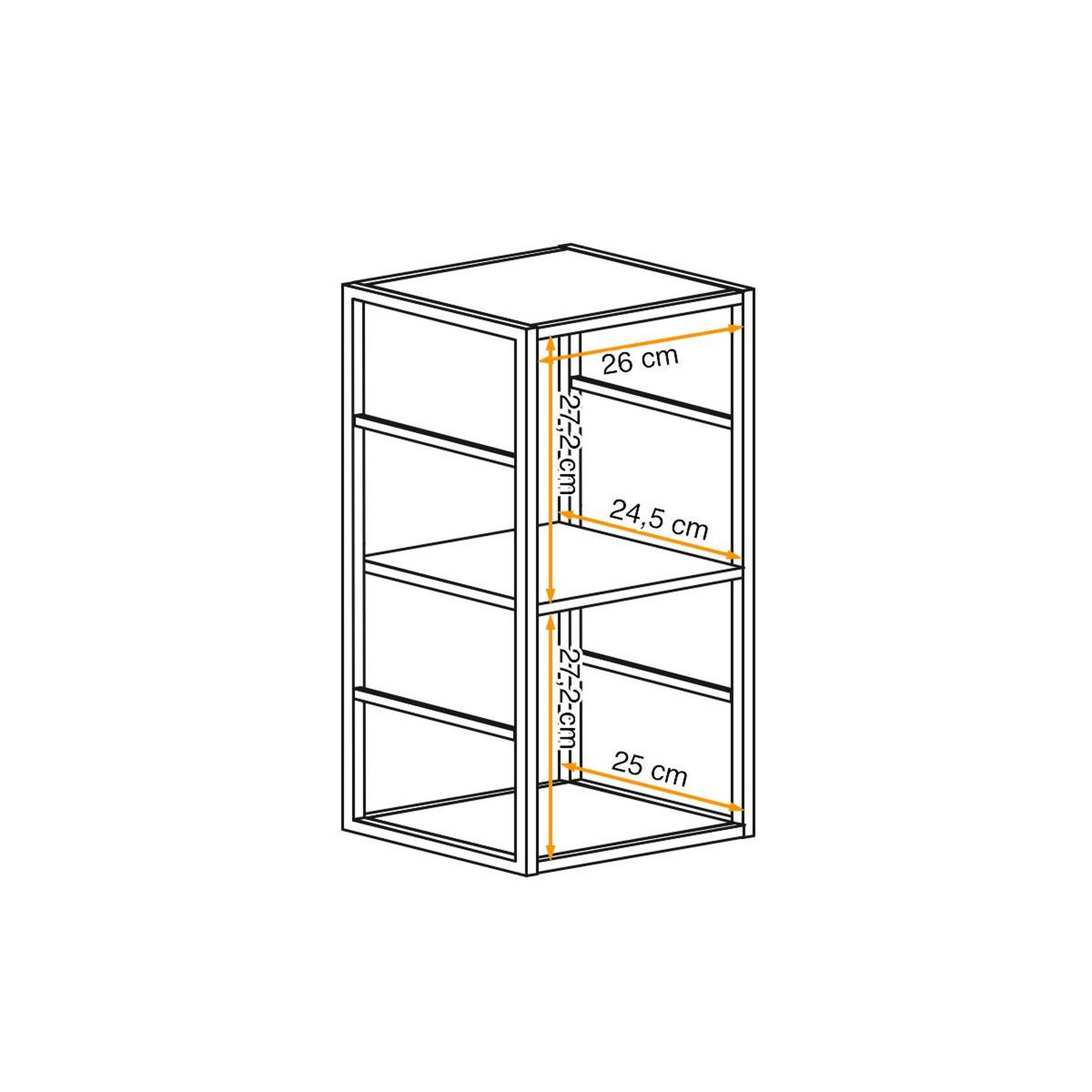 Voir la diapositive 3 : Paris Prix Étagère 2 niveaux design  switch rm  60cm noir