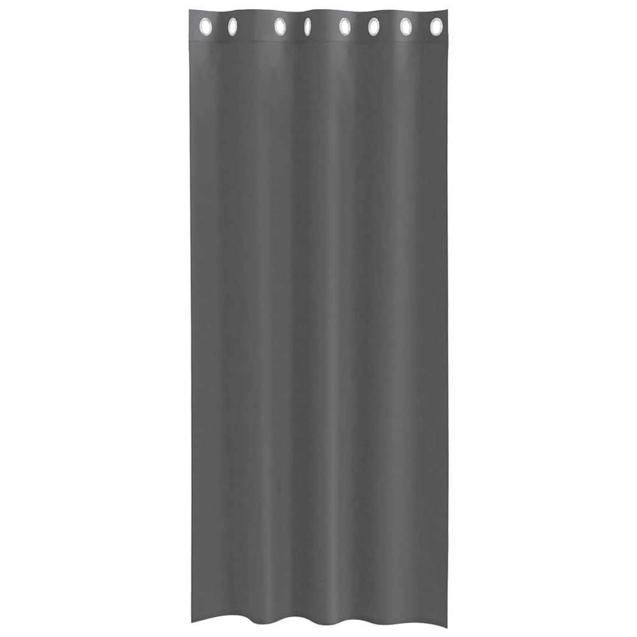 Voir la diapositive 4 : VIDAXL Rideaux en voile avec œillets 2 pcs gris fonce 140x245 cm
