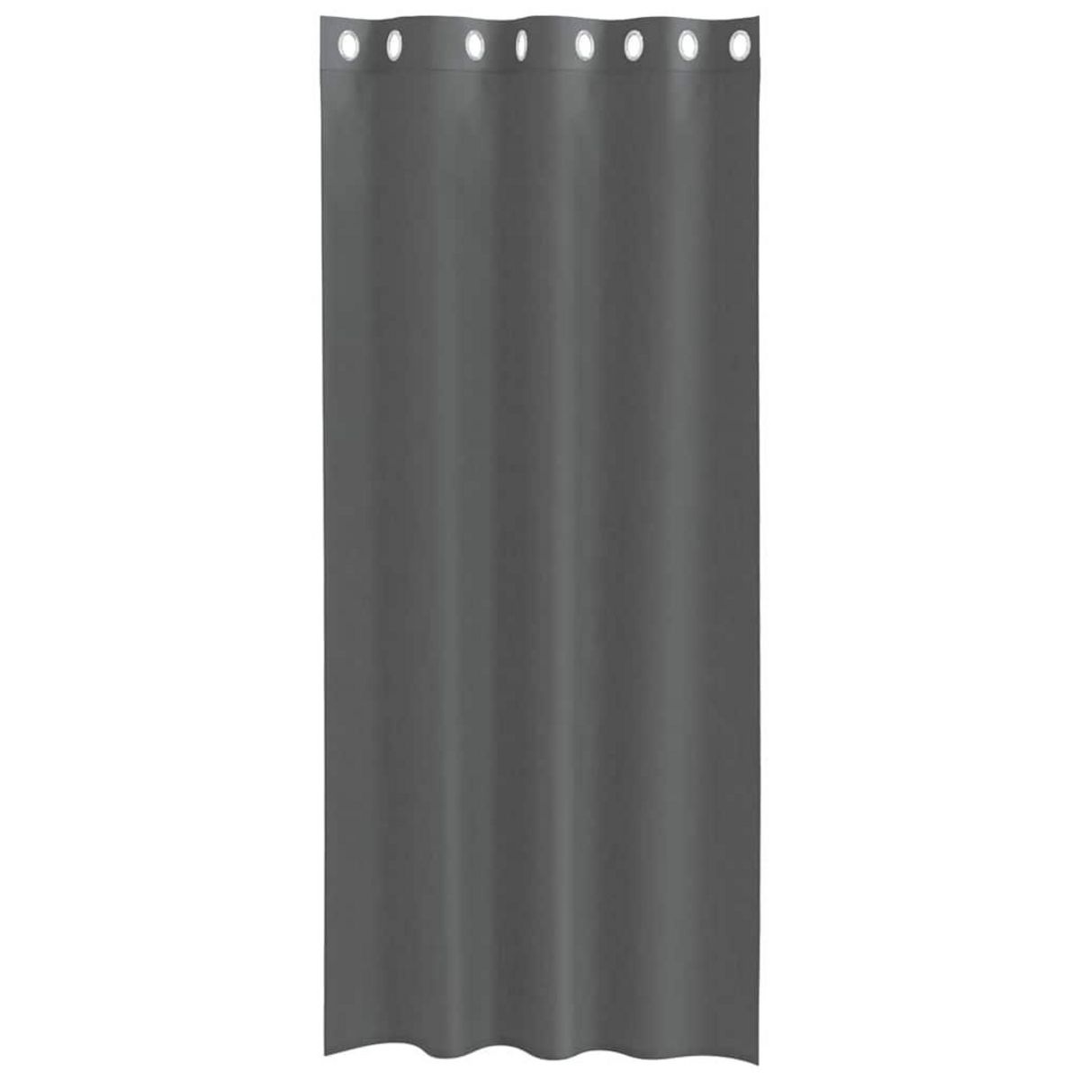 VIDAXL Rideaux en voile avec œillets 2 pcs gris fonce 140x245 cm