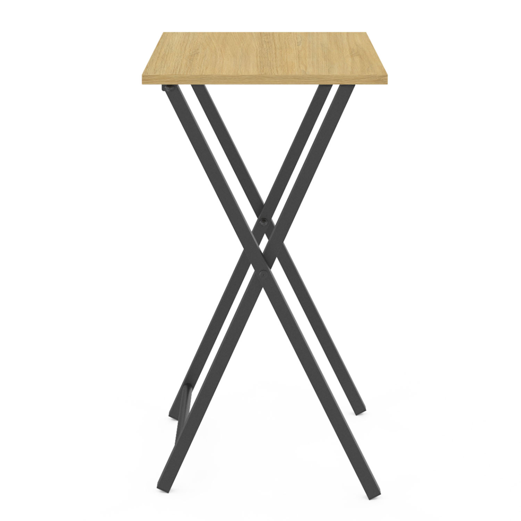 Voir la diapositive 4 : ID MARKET Lot de 2 tables d'appoint pliantes detroit design industriel