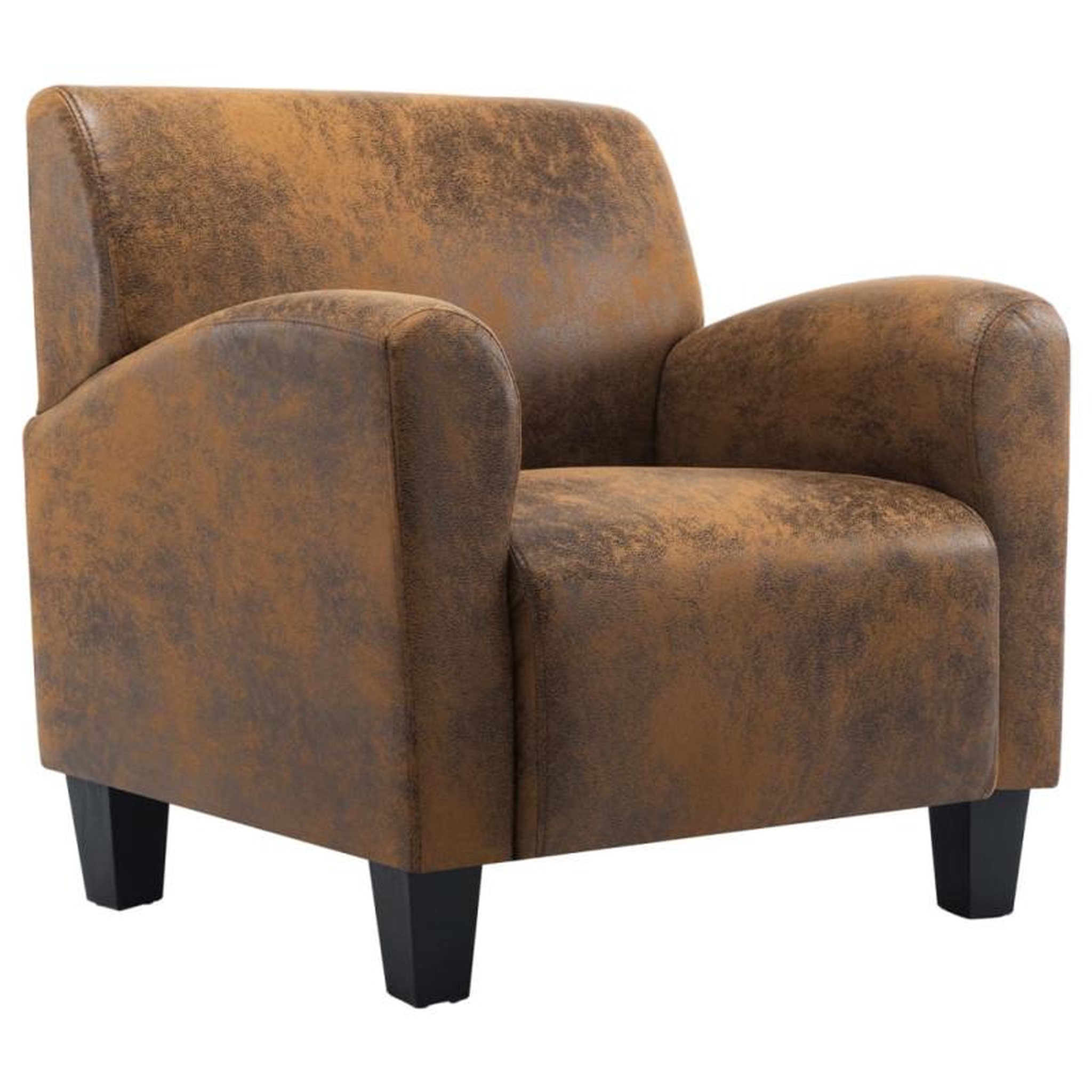 Voir la diapositive 2 : VIDAXL Fauteuil marron similicuir daim