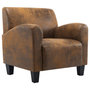 Voir la diapositive 2 : VIDAXL Fauteuil marron similicuir daim