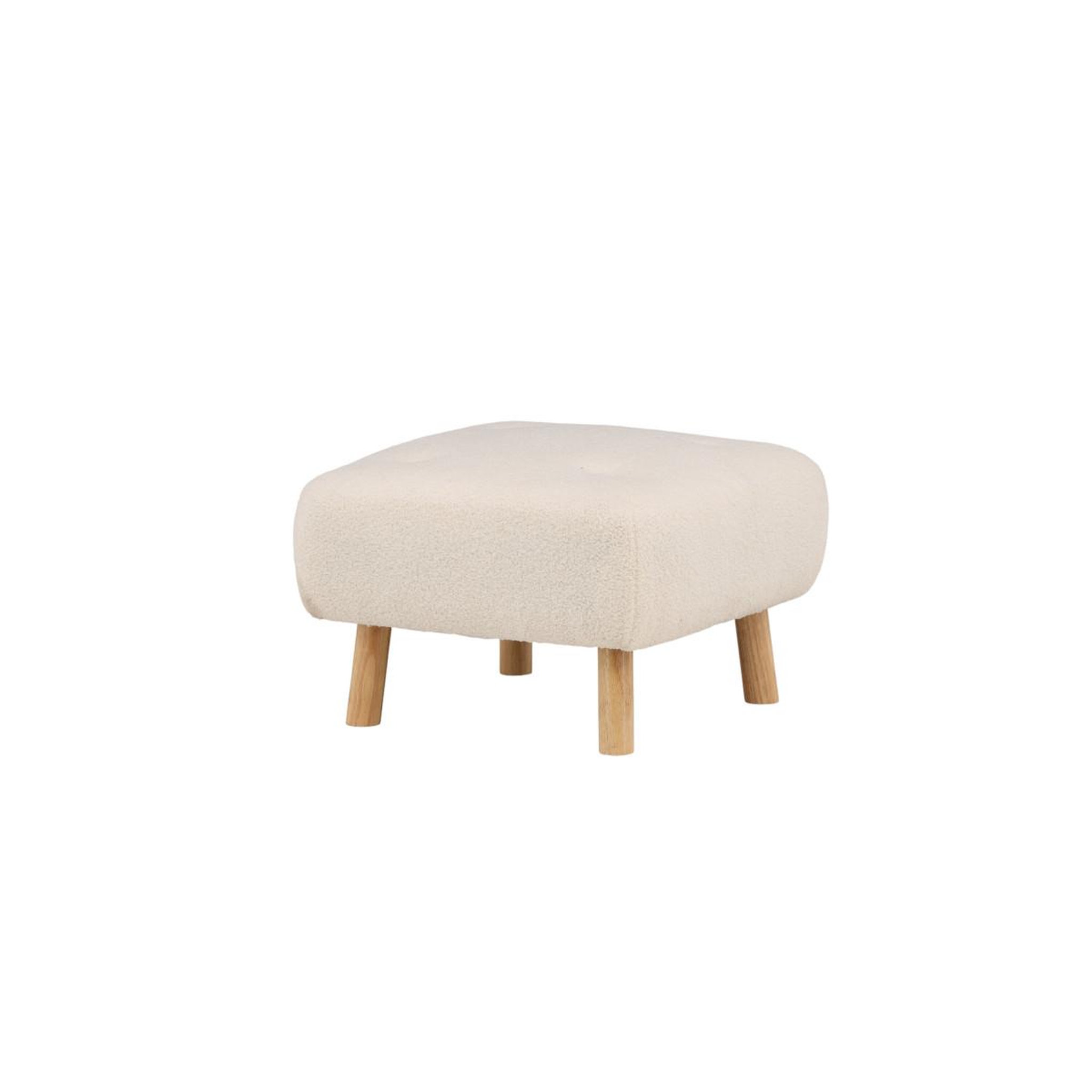 Voir la diapositive 3 : Paris Prix Pouf déco en bouclette  salina  60cm naturel