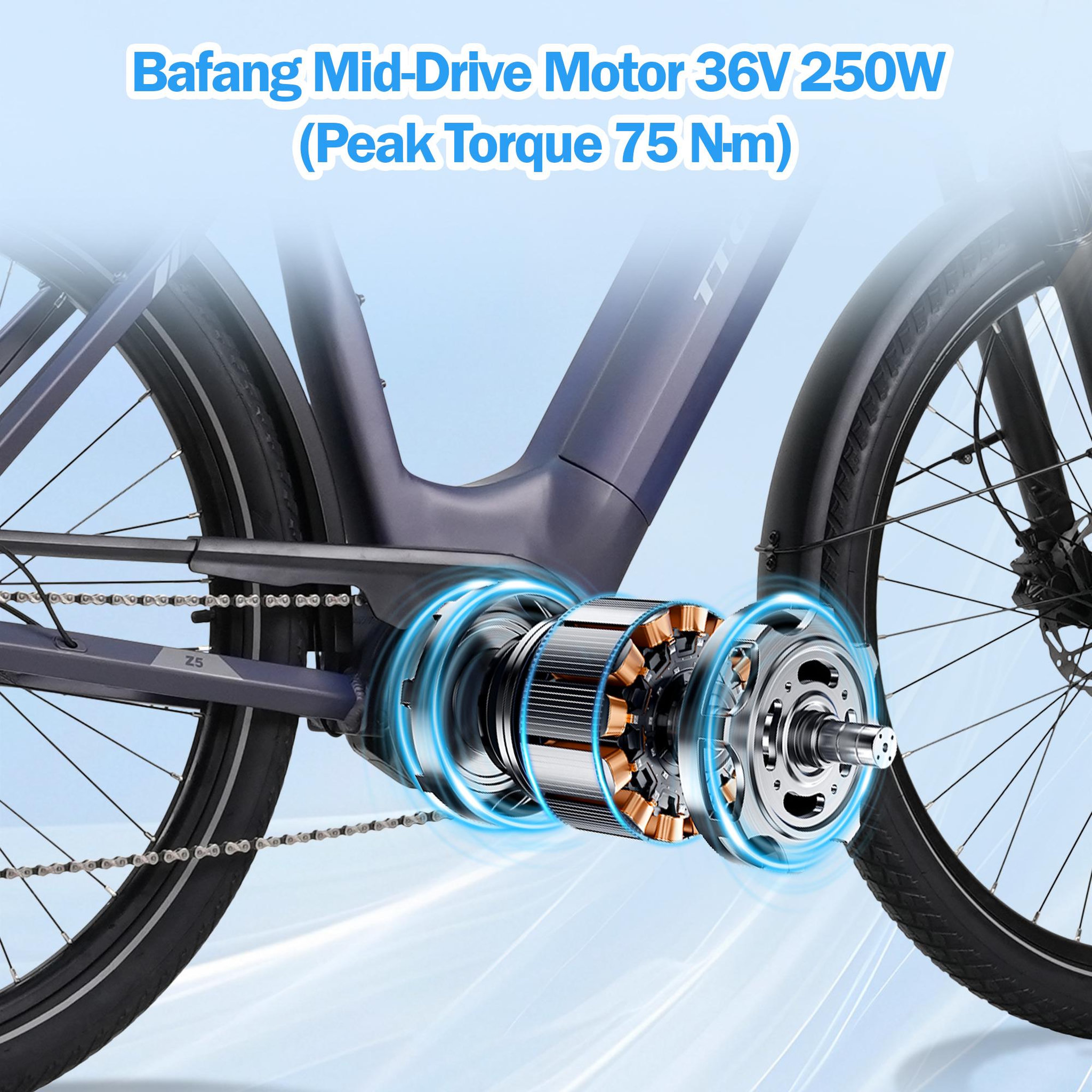 Voir la diapositive 5 : TTGO Vélo électrique TTGO Z5, moteur central 250 W