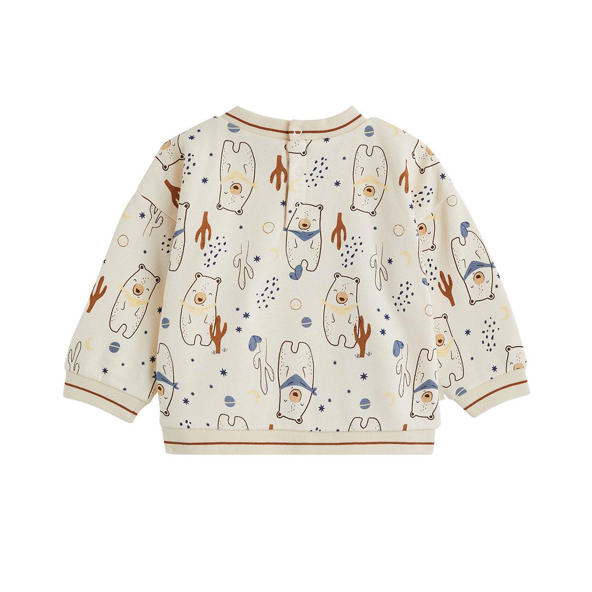 Voir la diapositive 4 : PETIT BEGUIN Ensemble bébé sweat et pantalon en molleton moka