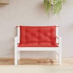 VIDAXL Coussins de banc jardin lot de 2 rouge 100x50x7 cm tissu Oxford