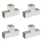 VIDAXL Connecteurs de poteau 4 pcs Forme en T Metal galvanise 91x91 mm