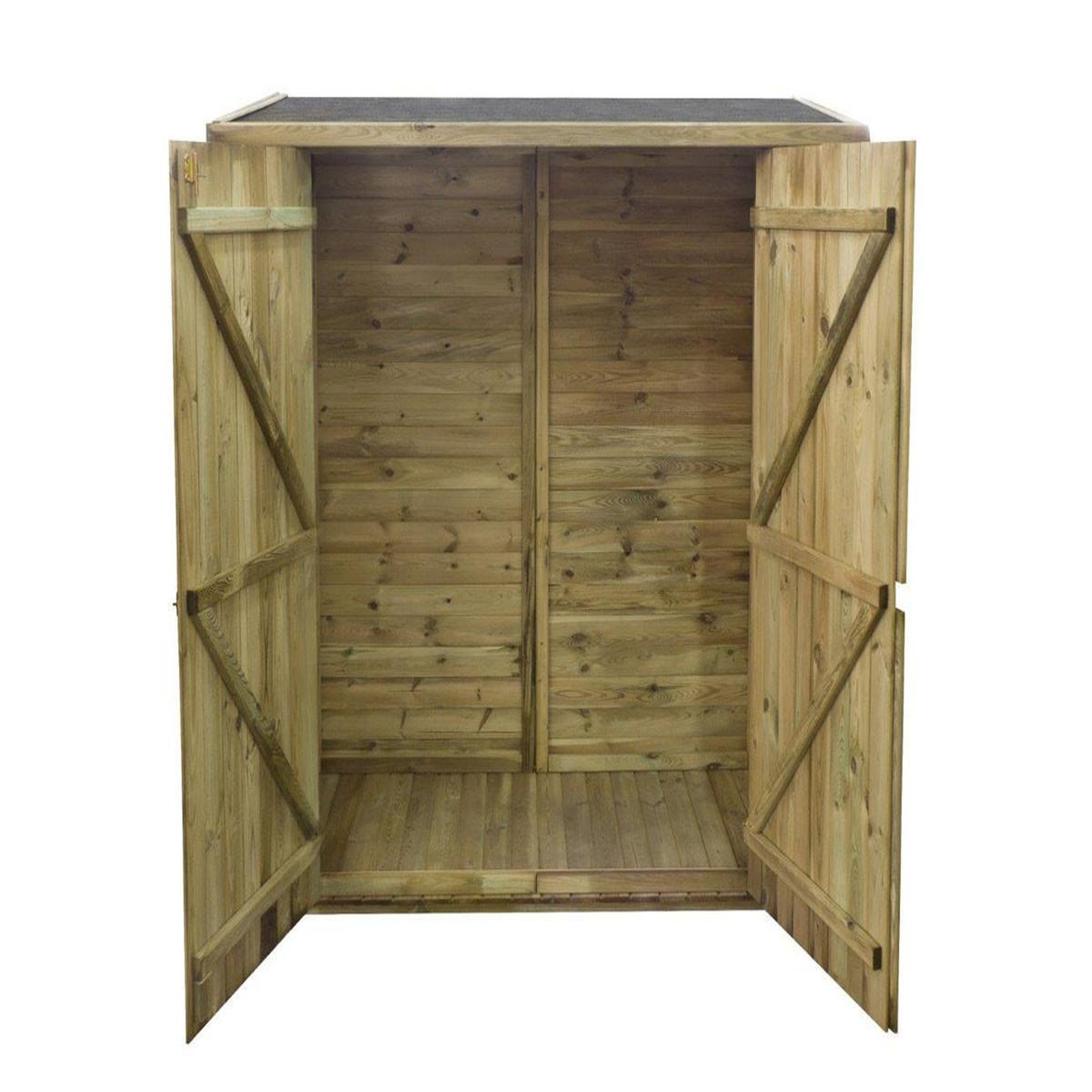 Voir la diapositive 2 : Habitat et Jardin Abri jardin bois adossable  lipki   - 1.79 x 0.9 x 1.78/1.87 m  - 1.61 m² - 12 mm - avec plancher