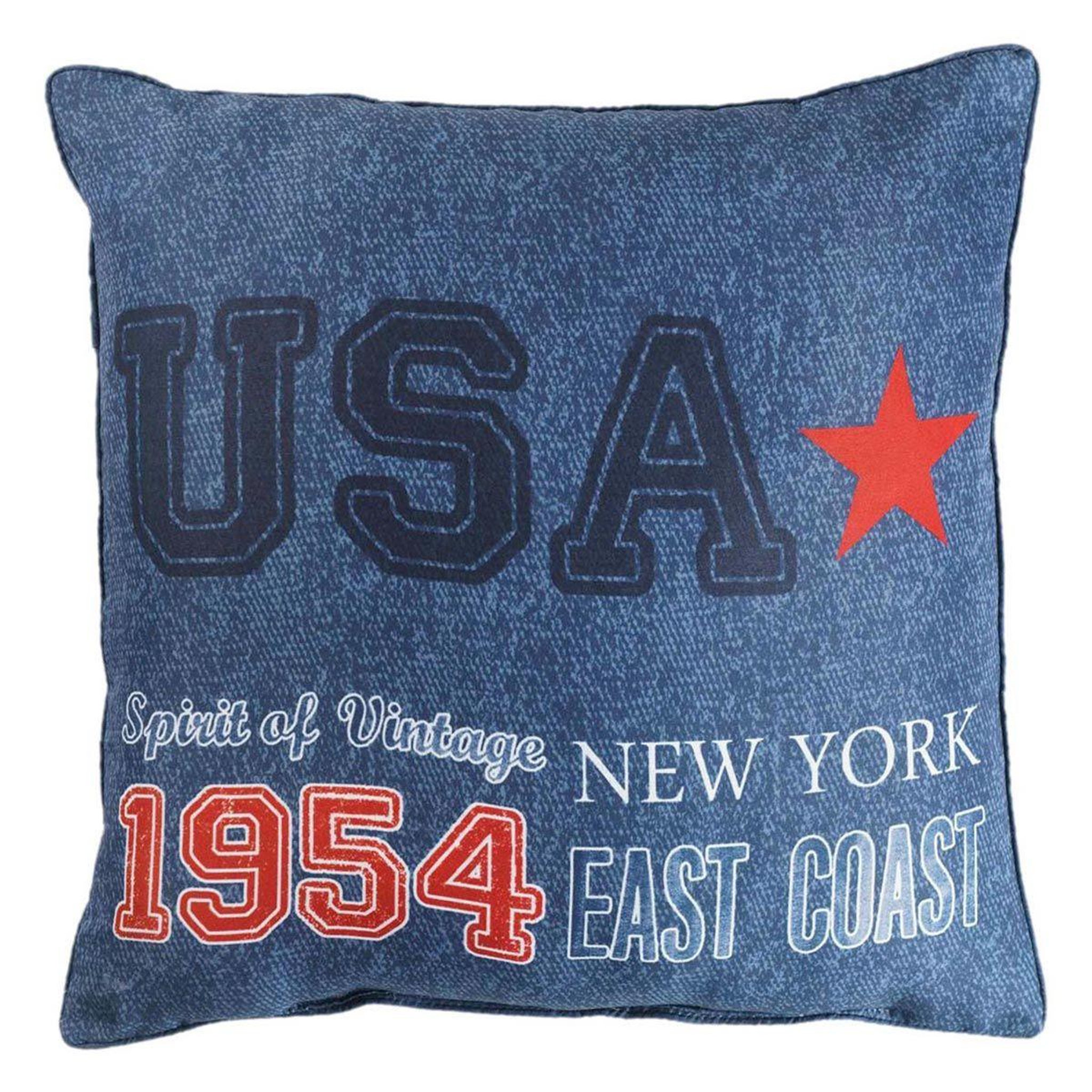 Douceur d'Intérieur Coussin déco  east coast  40x40cm bleu