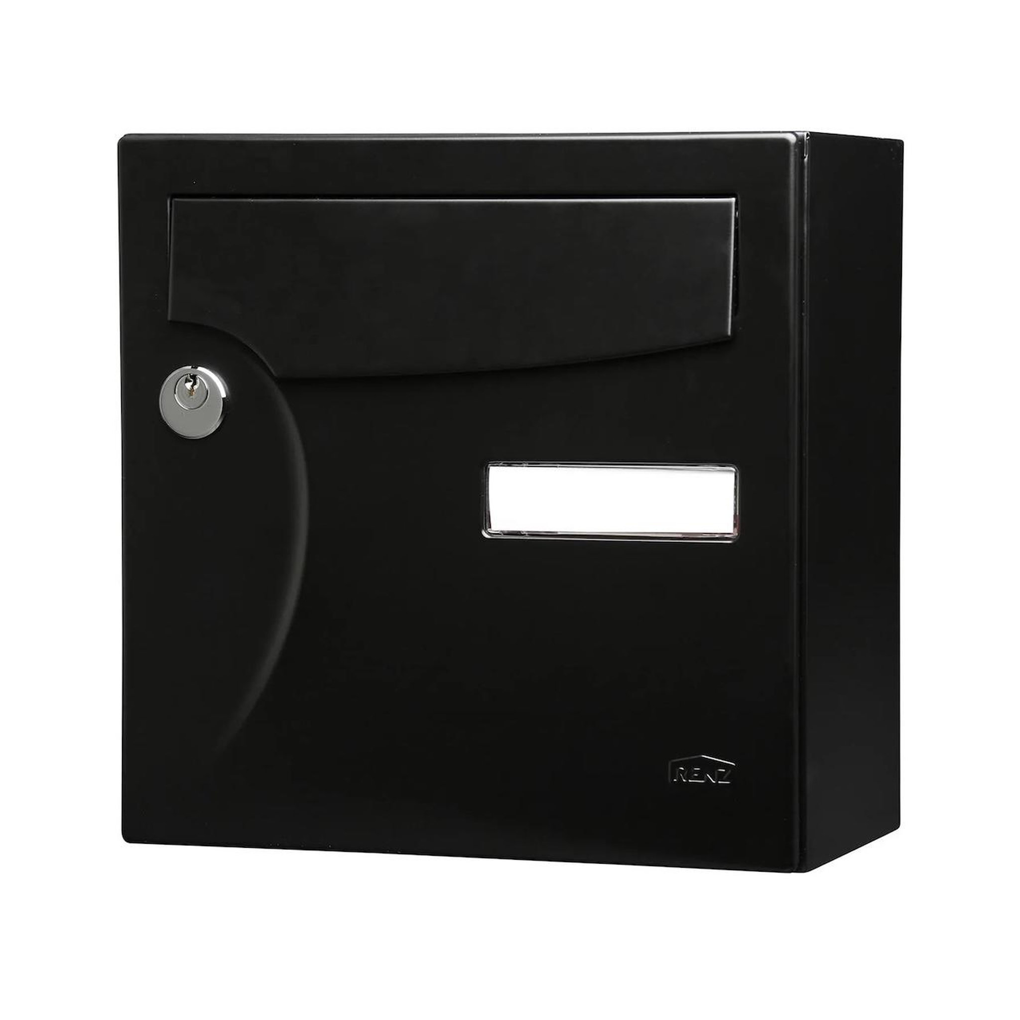 RENZ Boîte aux lettres compacte - 1 porte extérieur - Animation acier noir mat