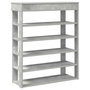 Voir la diapositive 2 : VIDAXL Etagere a chaussures gris beton 80x30x98 cm bois d'ingenierie