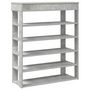 Voir la diapositive 2 : VIDAXL Etagere a chaussures gris beton 80x30x98 cm bois d'ingenierie