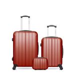 BLUESTAR BLUESTAR - LOT DE 3 - Valises weekend, cabine et vanity NAPOLI. Coloris disponibles : Rouge, Gris, Bleu, Noir, Rose, Vert