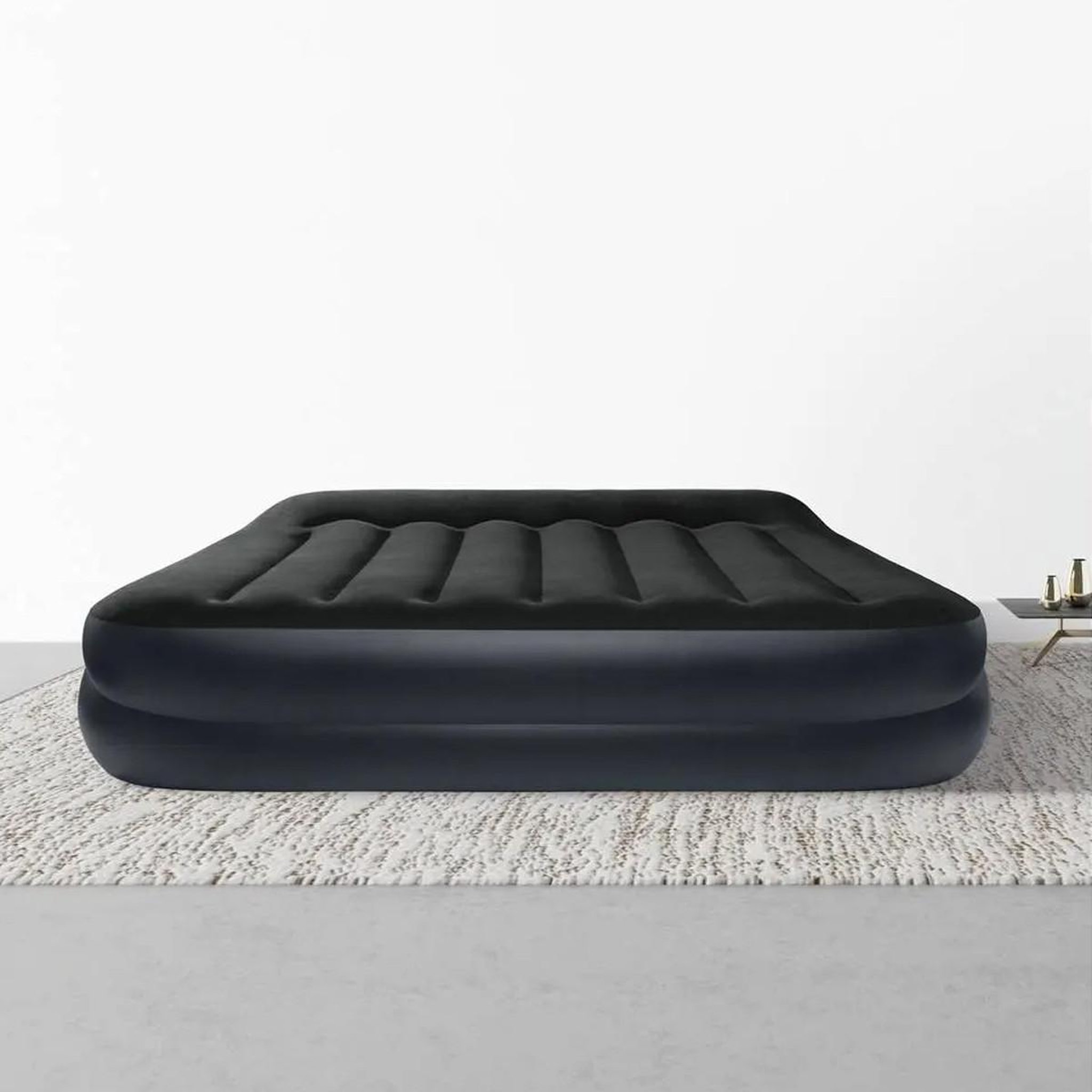 Voir la diapositive 2 : INTEX Matelas gonflable électrique 2 places  fibertech  bleu