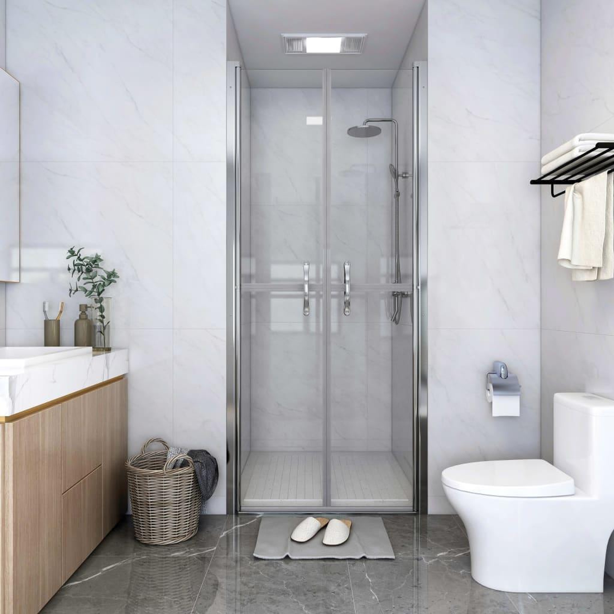 VIDAXL Porte de douche ESG transparent 96x190 cm
