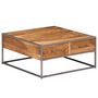 Voir la diapositive 3 : VIDAXL Table basse 75x75x35 cm Bois solide d'acacia
