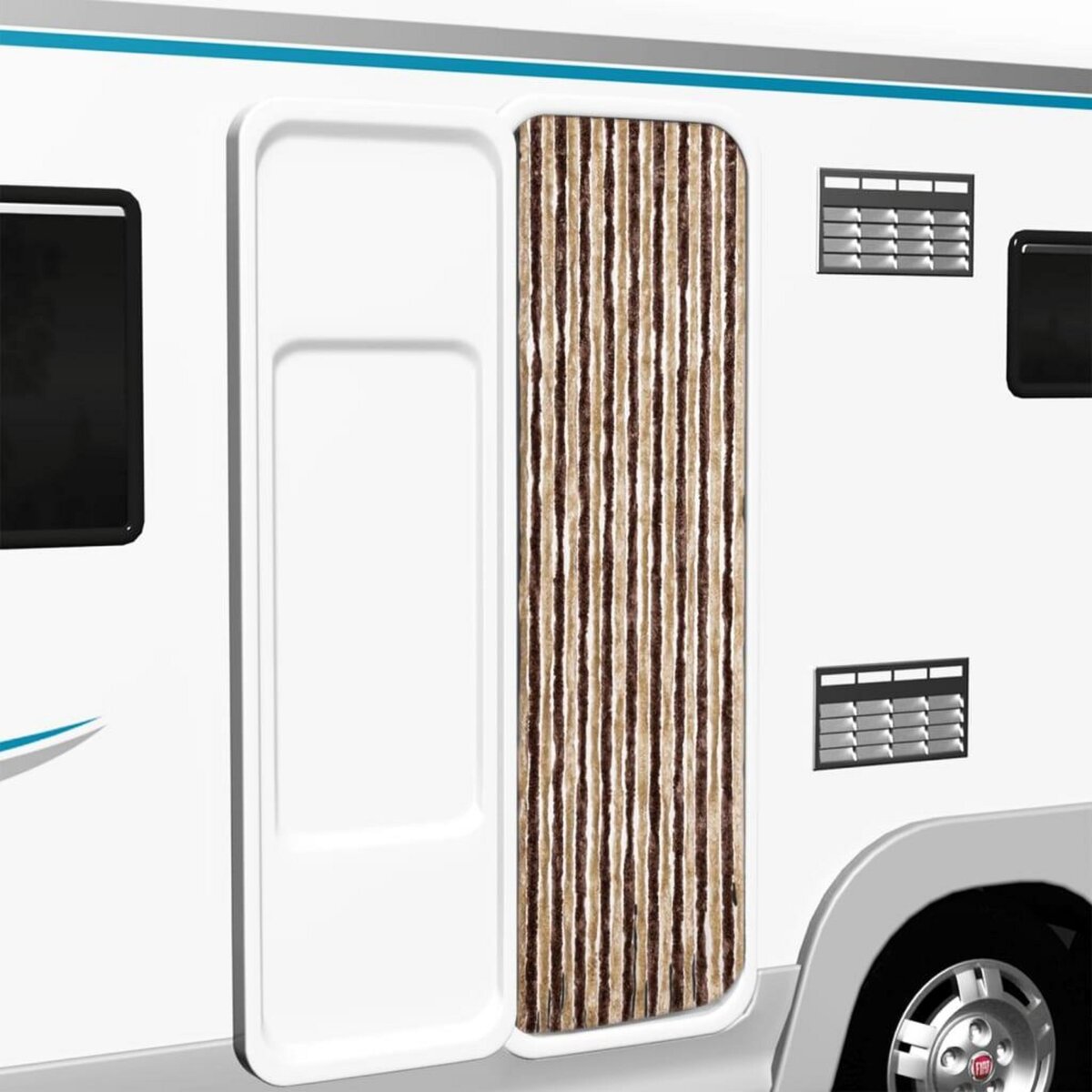 VIDAXL Moustiquaire Beige et marron clair 56 x 185 cm Chenille