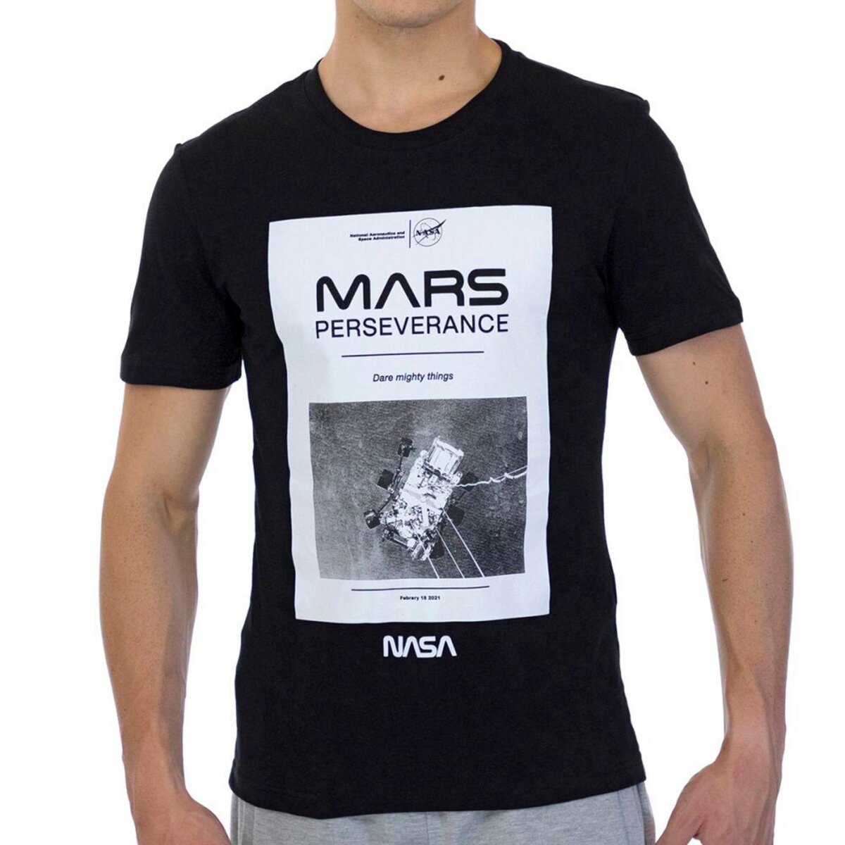 NASA T-Shirt Noir Homme Nasa MARS01T