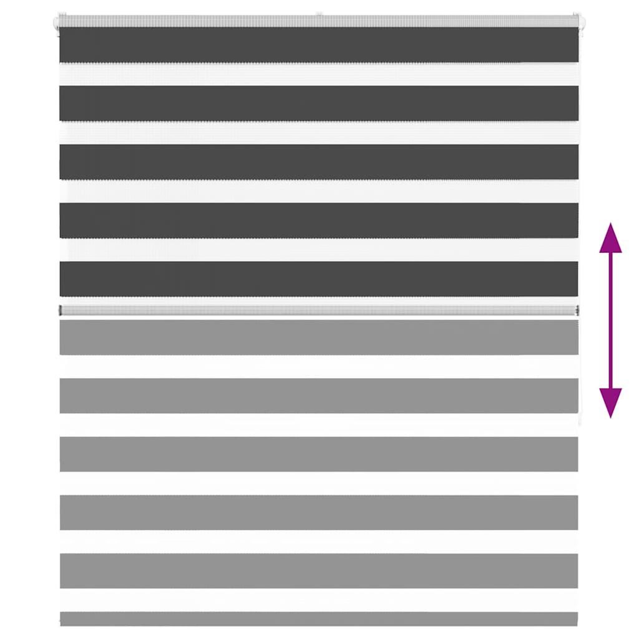 Voir la diapositive 5 : VIDAXL Store zebre noir 130x150 cm largeur du tissu 125,9 cm polyester