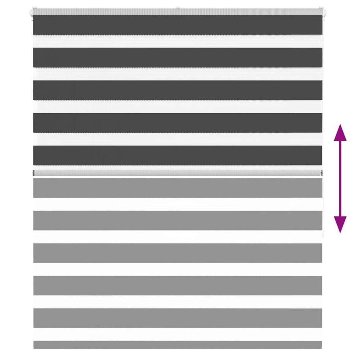 VIDAXL Store zebre noir 130x150 cm largeur du tissu 125,9 cm polyester