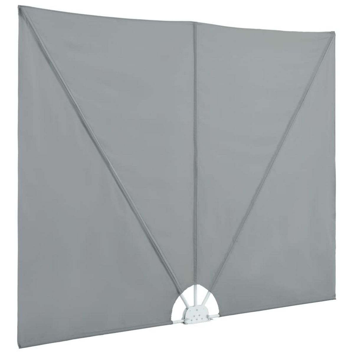 VIDAXL Auvent lateral pliable de terrasse Gris 240 x 160 cm