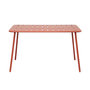 Voir la diapositive 2 : CONCEPT USINE Table salon de jardin repas 4 à 6 places 120x70cm terracotta BERGAME