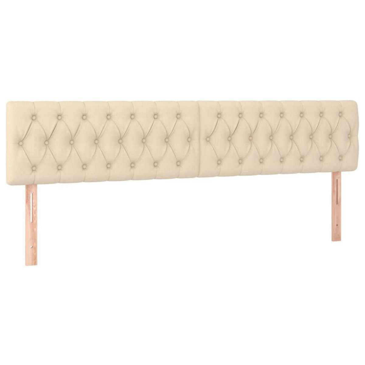 VIDAXL Tetes de lit 2 pcs Creme 100x7x78/88 cm Tissu