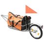 Voir la diapositive 1 : VIDAXL Remorque à bagages pour vélo avec sac Orange et noir